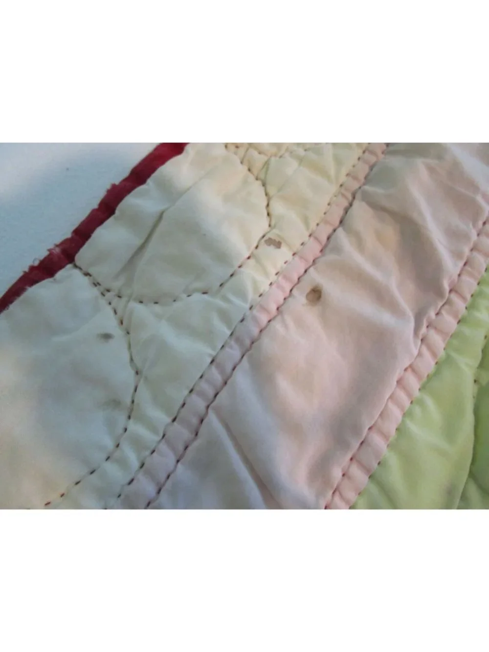 Vintage Wilendur Royal Rose Tablecloth Quilt Torn Damage 81x74 Cutter Quilt